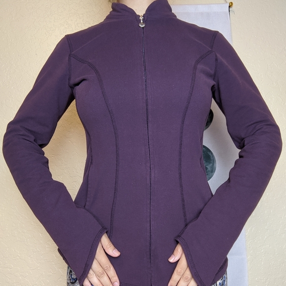 Beyond Yoga Long Curve Jacket (Color: Blackberry) - Picture 2 of 7